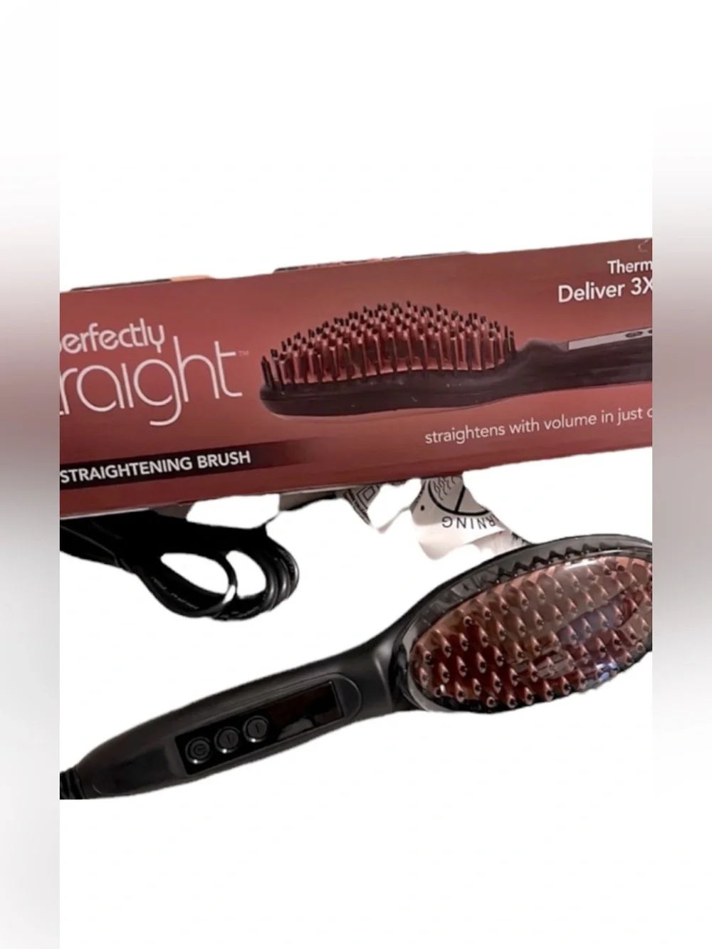 NEW Perfectly Straight Ceramic Hot Straightening Brush